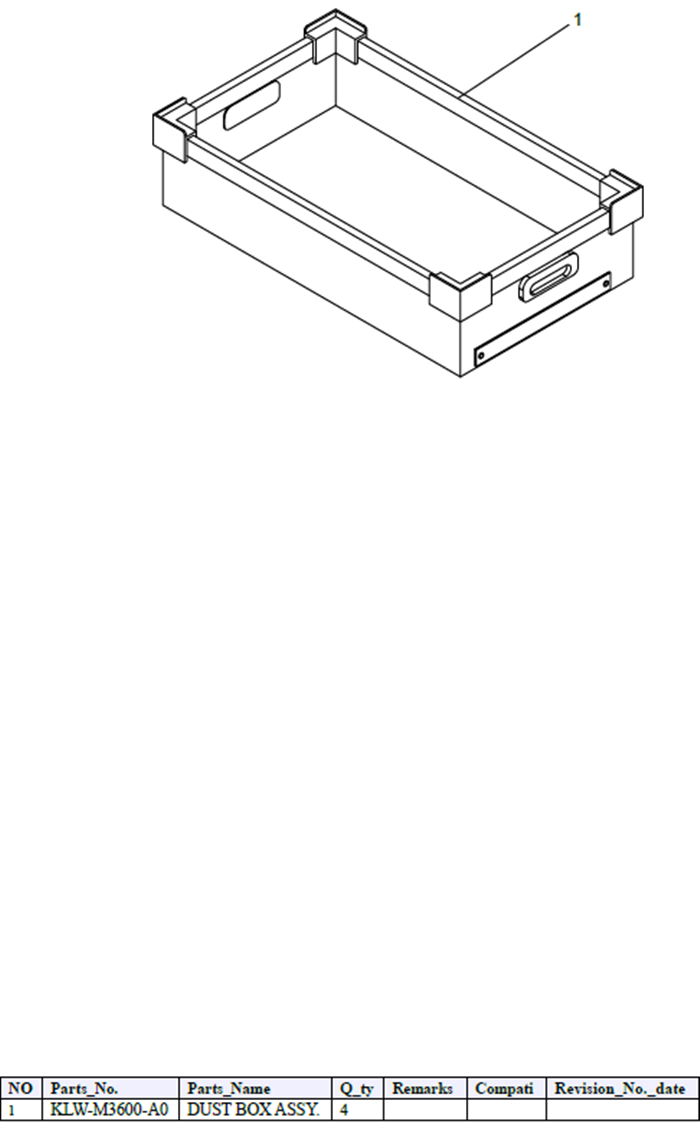 YSM20 DUST BOX ASSY.