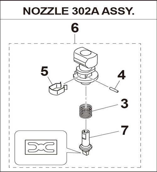 YS12 YS24 YSM10 YSM20R NOZZLE 302A ASSY.