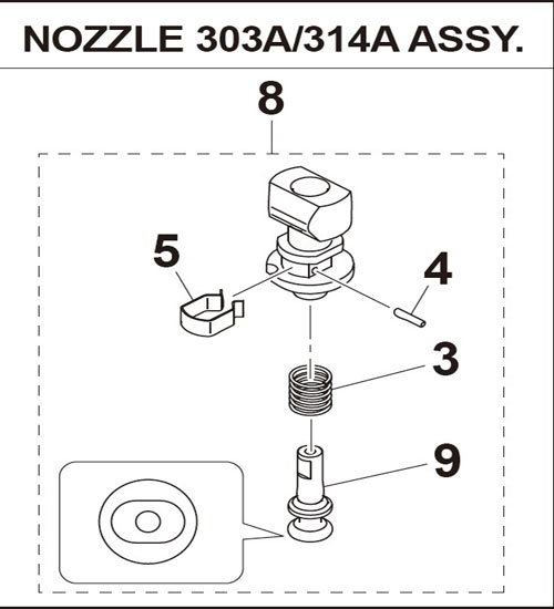 YS12 YS24 YSM10 YSM20R NOZZLE 303A/314A ASSY.