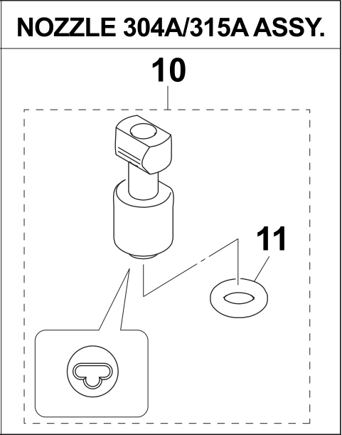 YS12F YS24X YSM10 YSM20 NOZZLE 304A315A ASSY.