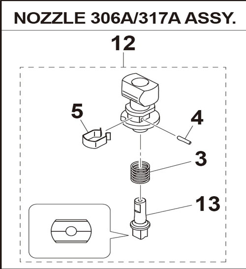 YS12F YS24X YSM10 YSM20 NOZZLE 306A317A ASSY.