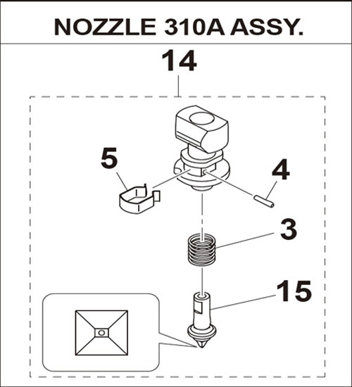 YS12F YS24X YSM10 YSM20 NOZZLE 310A ASSY.