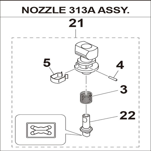 YS YSM NOZZLE 313A ASSY.