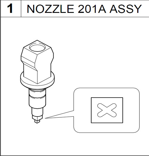 YG200 NOZZLE 201A ASSY.