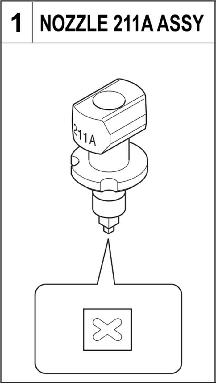 YG100 YG100R NOZZLE 211A ASSY.