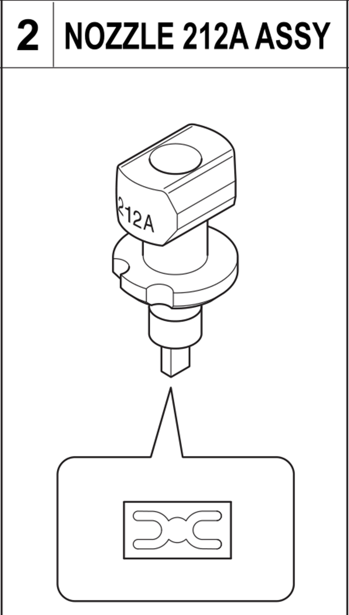 YG100 YG100R NOZZLE 212A ASSY.