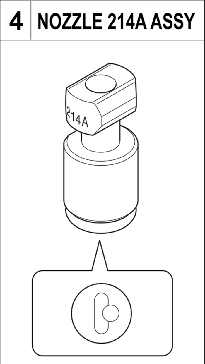 YG100 YG100R NOZZLE 214A ASSY.