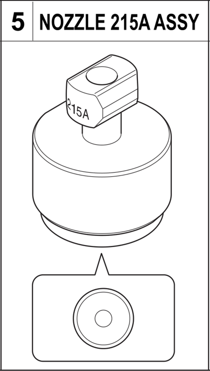 YG100 YG100R NOZZLE 215A ASSY.