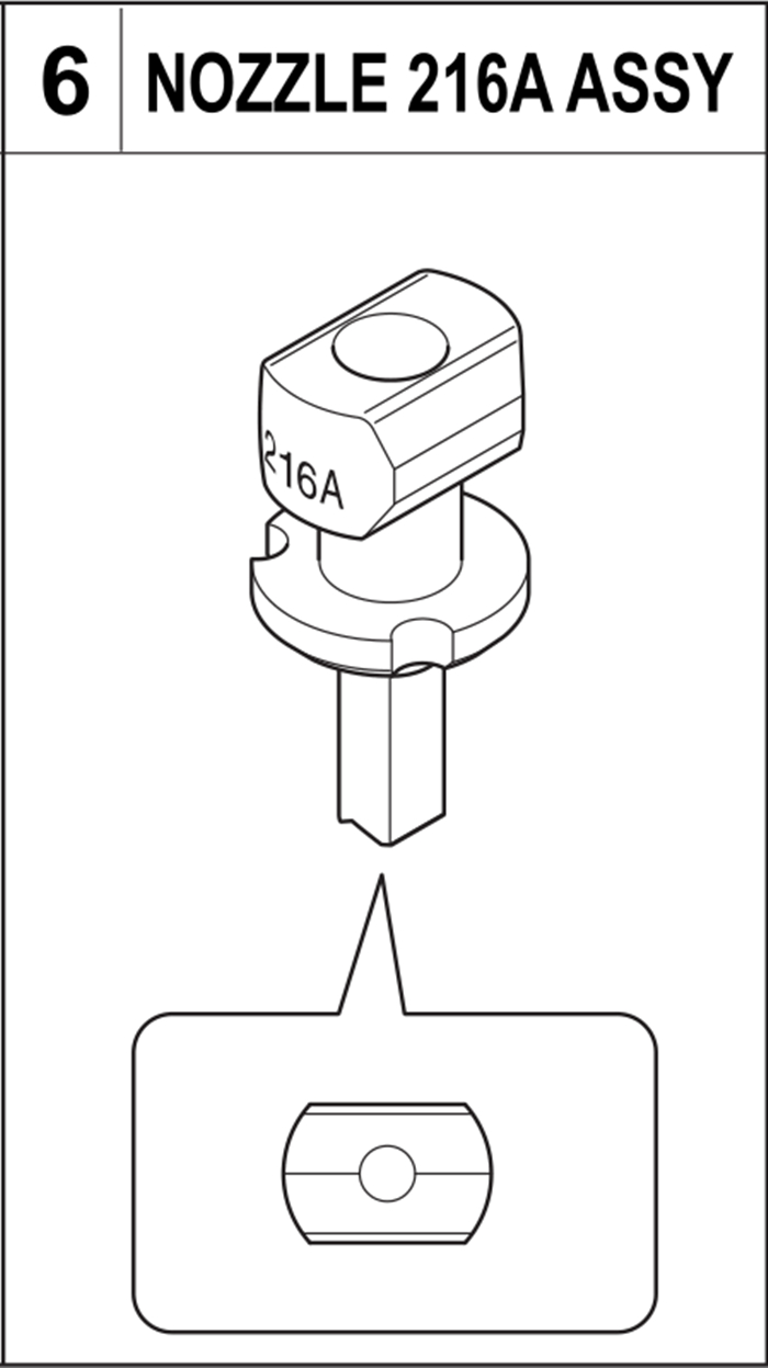 YG100 YG100R NOZZLE 216A