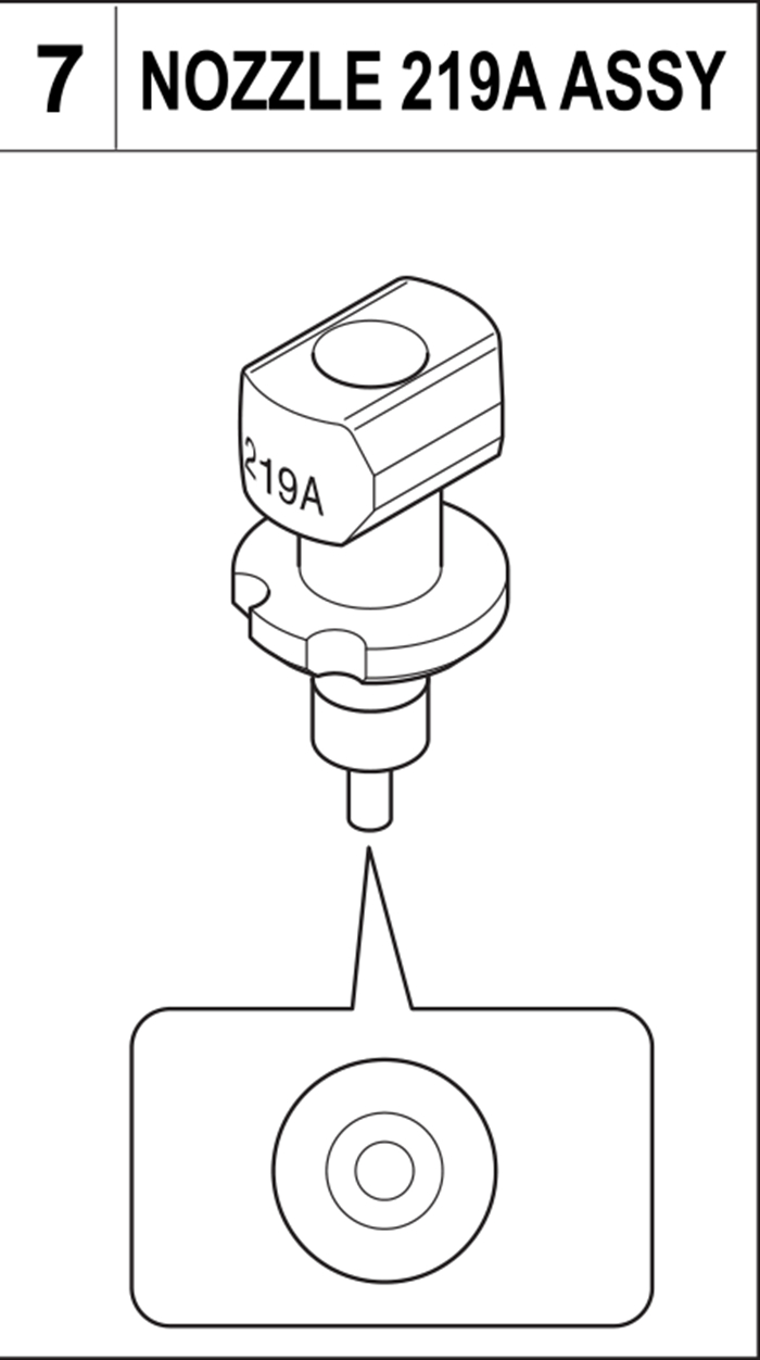 YG100 YG100R NOZZLE 219A ASSY.