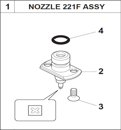 YG88 YS88 NOZZLE 221F ASSY.