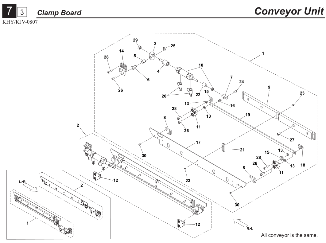 KHY-M9260-20 CLAMP BOARD SUB ASSY